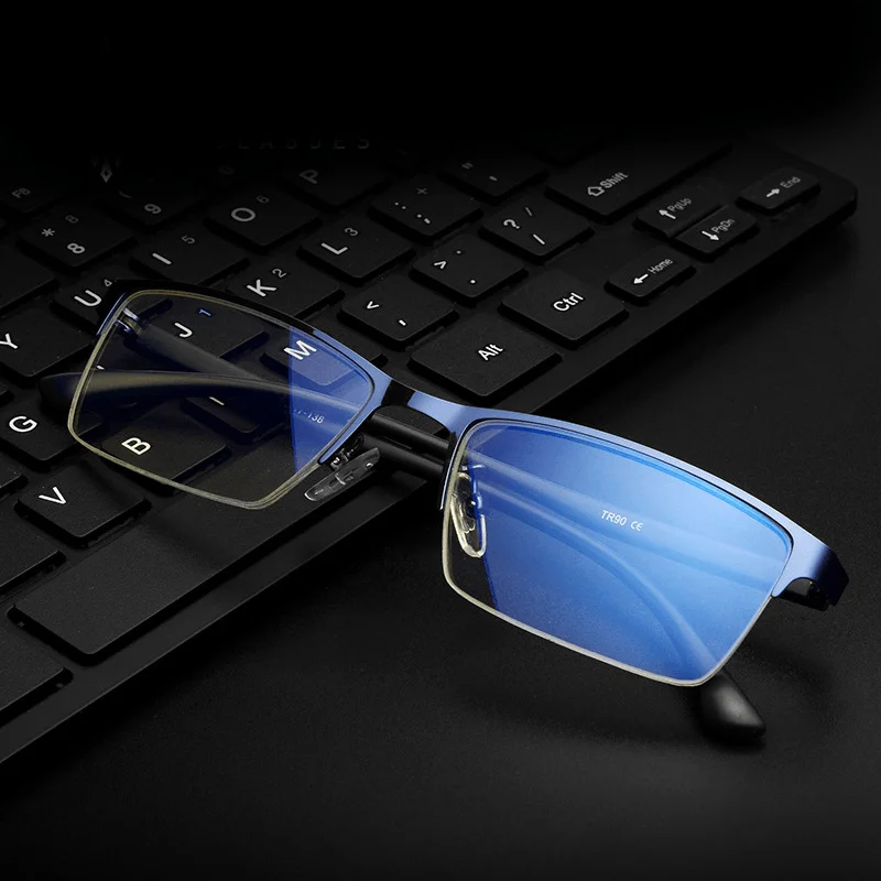 Nickel-free Glasses for Allergy -High Definition Blue Light Blocking Computer Glasses Business anti Glare Glasses