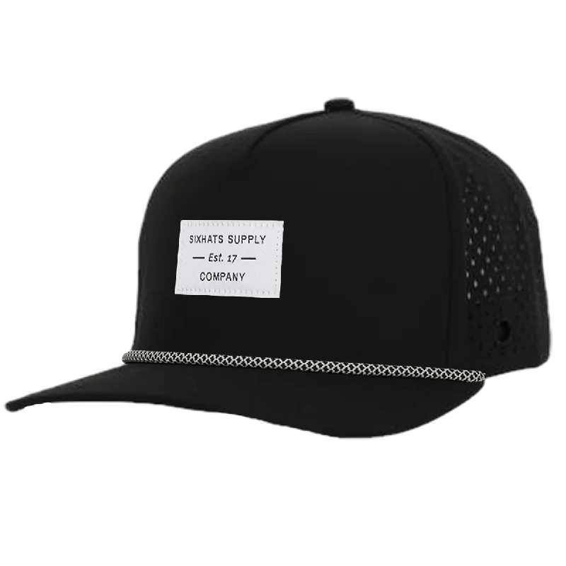 Lightweight cap with quick-dry fabric finish -Black & White OG Signature Waterproof Hat