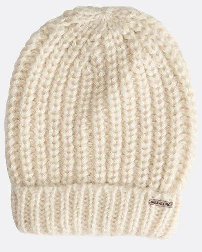 Graphic print cap for artistic expression -Billabong Perfect Time Beanie Antique White