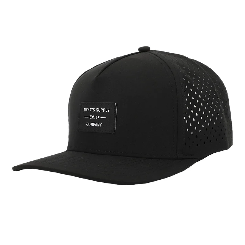 Sports team cap with bold logo front -Black OG Signature Waterproof Hat