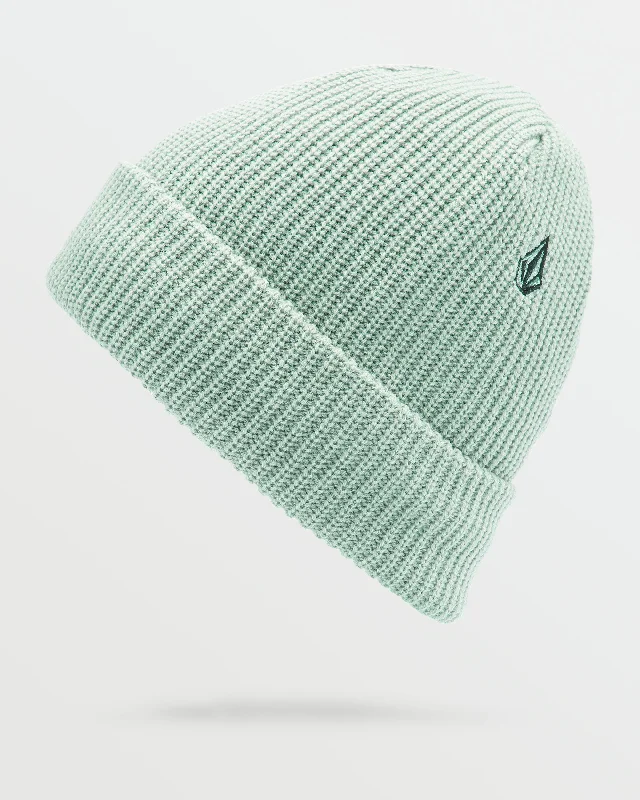 Minimalist cap for sleek simple style -Mens Sweep Lined Beanie - Agave