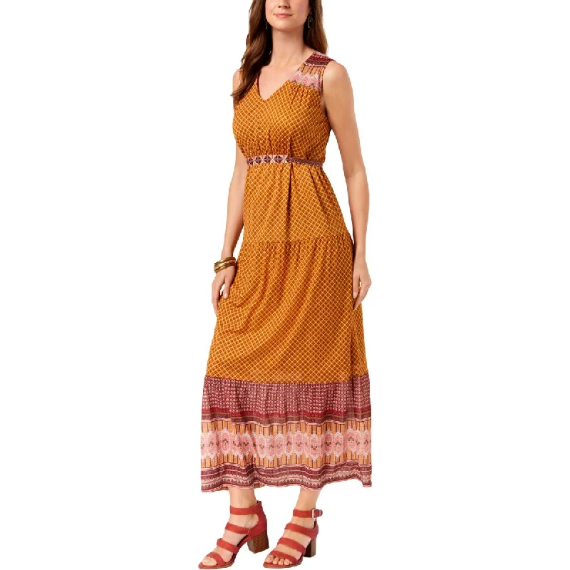 Abstract Dresses for Creative -Style & Co. Womens Printed Sleeveless Midi Dress