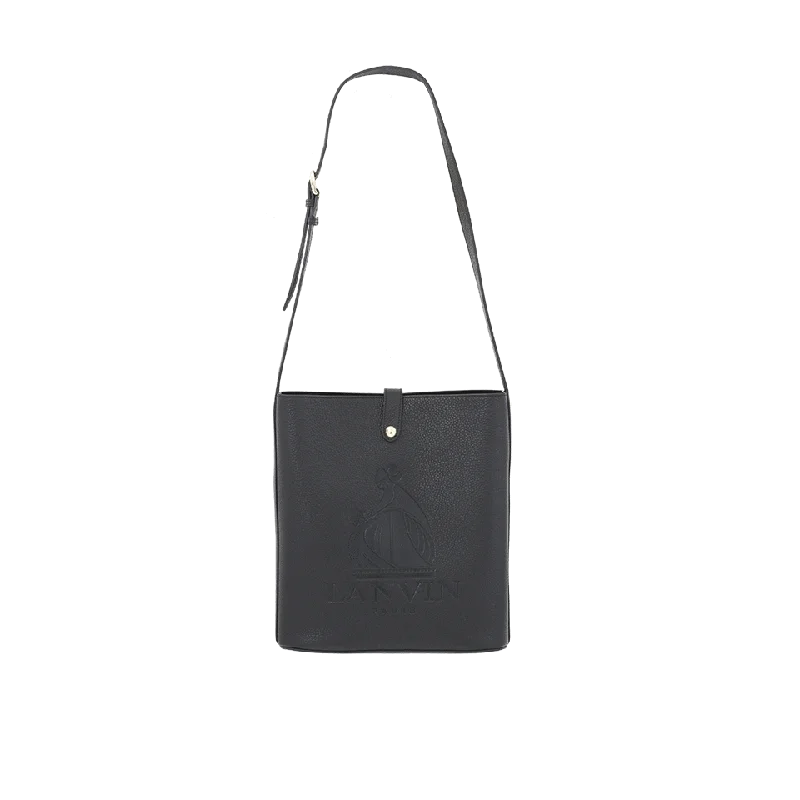 Practical women's bags with secure zippers and exterior slip pockets for convenience-So Lanvin Shopper Logo Bag