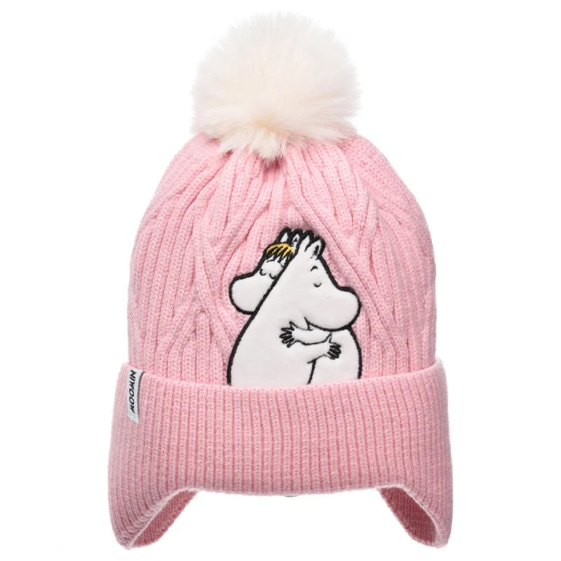 Designer trucker cap with signature brand patch -Moomins Love Winter Beanie Kids - Pink