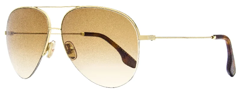 Hiking Sunglasses for Trail Walks -Victoria Beckham Women's Aviator Sunglasses VB90S 702 Gold/Havana 62mm