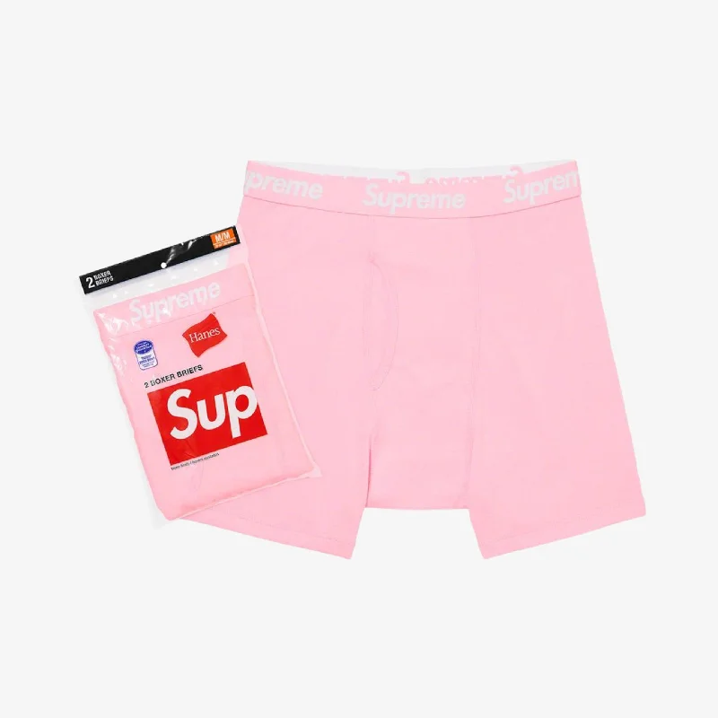 Embroidered cap with personalized name design -Supreme x Hanes Boxer Briefs (2 Pack) Pink (FW21)