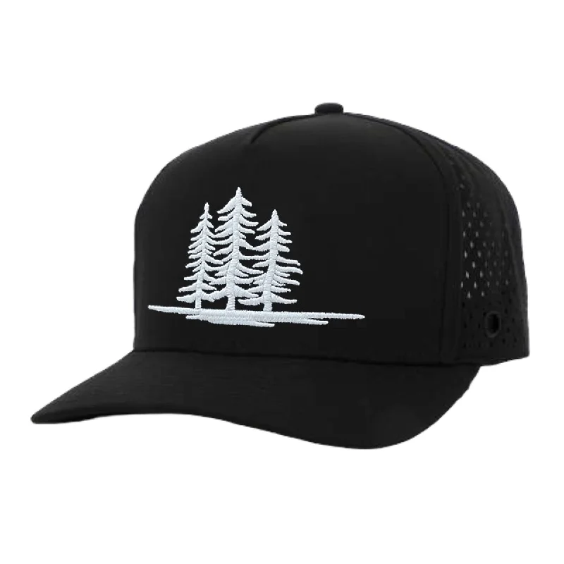 Trucker mesh cap for ventilated cool wear -Black Tree Signature Tee Holder Hat W/ Magnetic Ball Marker