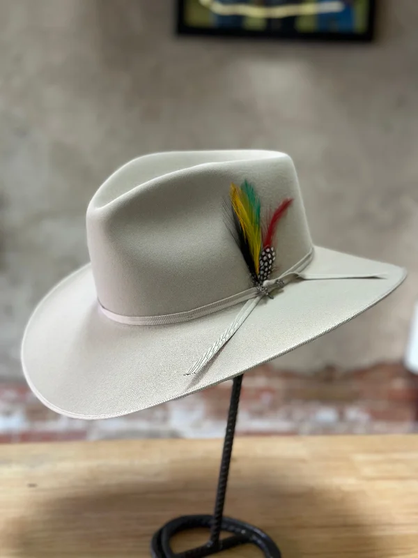 Bright cap for fun festival outfits -Stetson Gun Club Dune 5X Felt Hat