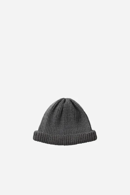 Graphic dad cap for quirky personality shine -Indigo Cotton Roll Up Beanie Black Denim