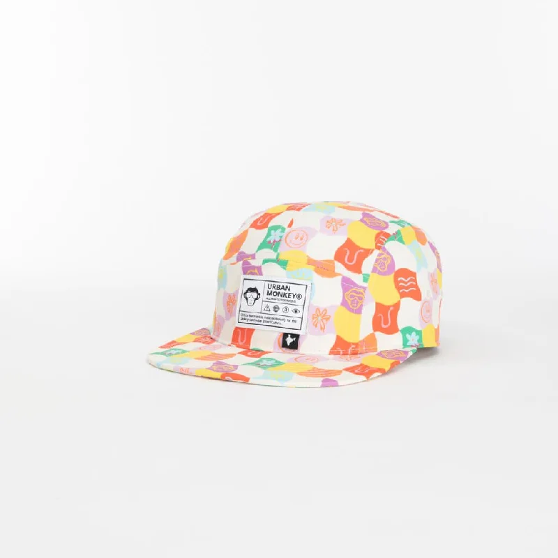 Neon graphic cap for eye-catching night runs -hello summer