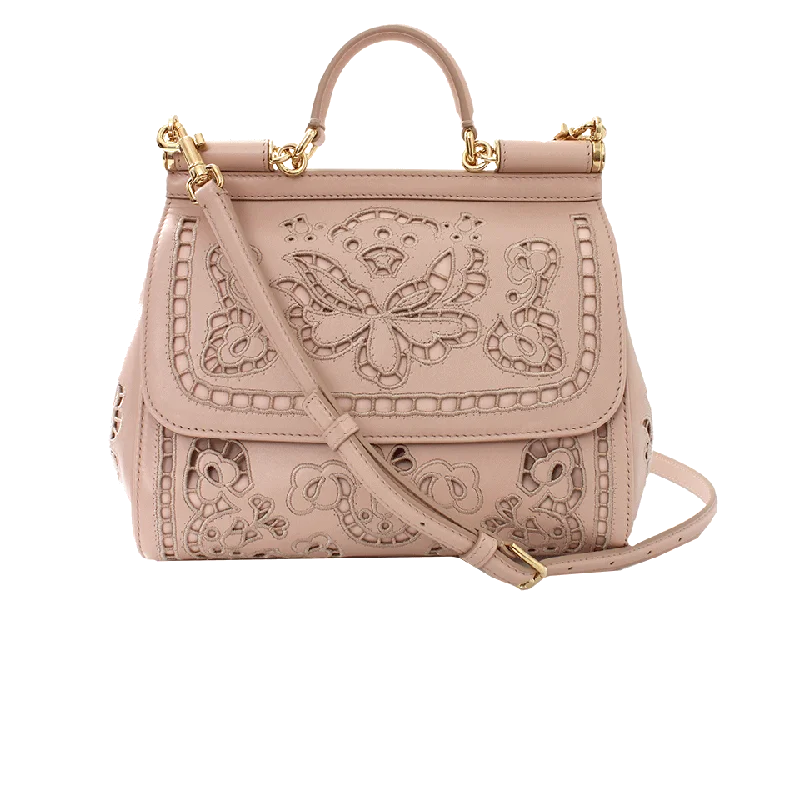 Women's bags with woven texture and leather handles for a chic yet casual look-Miss Dolce Small Top Handle Bag