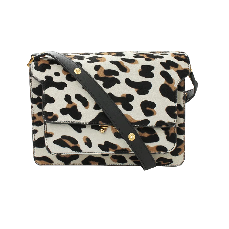 Women's bags with metallic accents and minimalist style for an edgy, fashionable look-Leopard Shoulder Bag