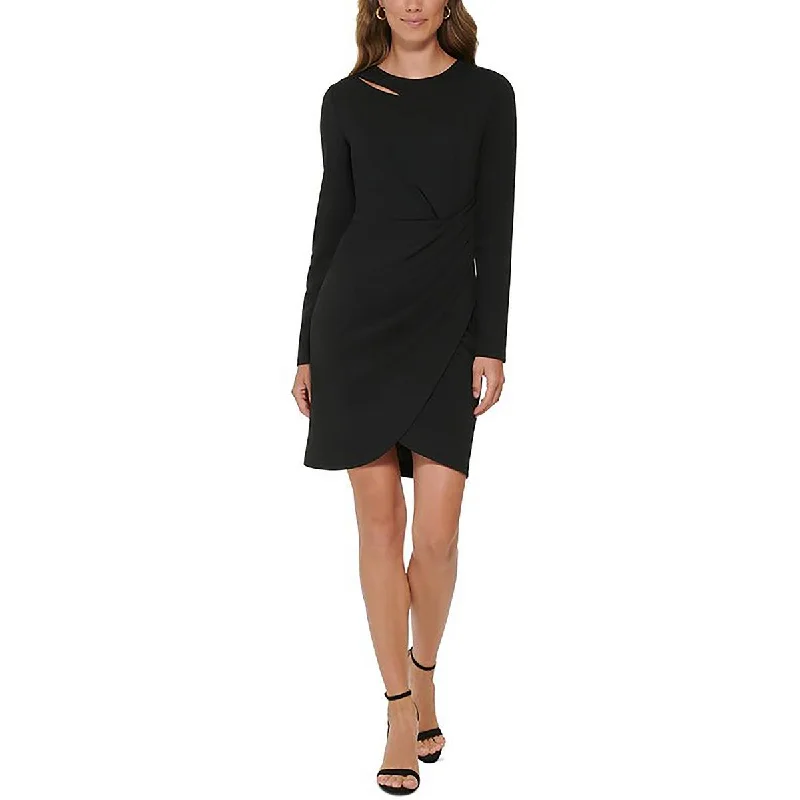 Contemporary Dresses for Fashion -DKNY Womens Crepe Cut-Out Sheath Dress