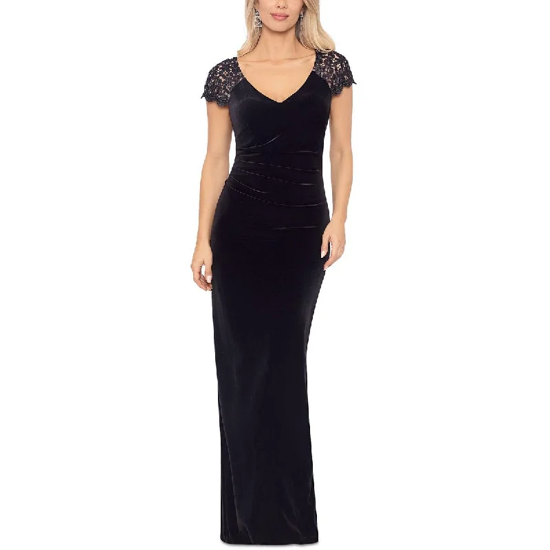 Flared Dresses for Retro -X by Xscape Womens Velvet Metallic Evening Dress