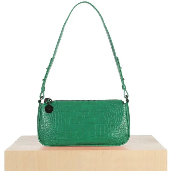 Women's bags with luxury leather finish and chic metallic accents for a premium look-Fayette Bag (Green Croc)