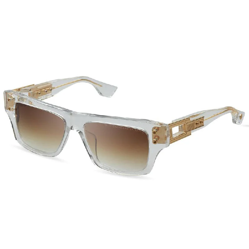 Fringed Glasses for Bohemian Vibe -Dita GRANDMASTER-SEVEN DT DTS407-A-02 Unisex Rectangle Sunglasses