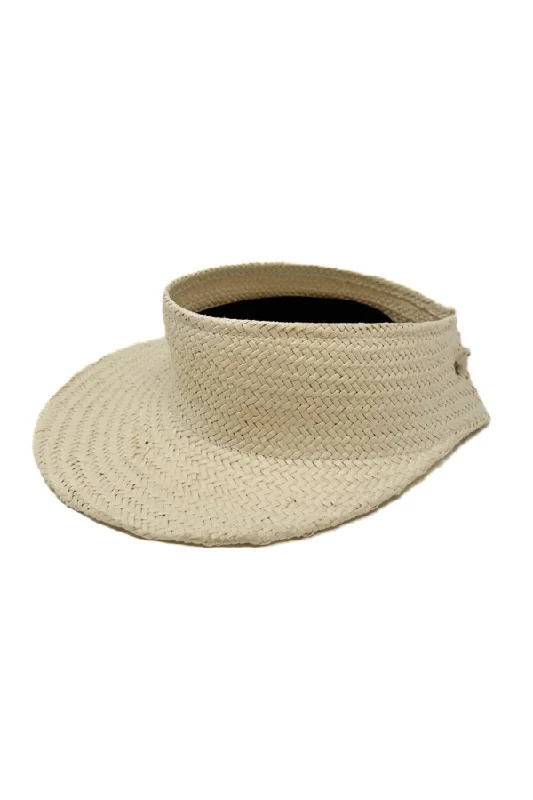 Lightweight cap for summer hiking trails -PALM PACKABLE STRAW VISOR