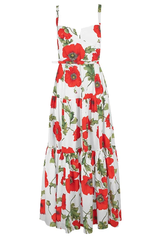 Cotton Dresses for Comfort -Poppy Tiered Maxi Dress