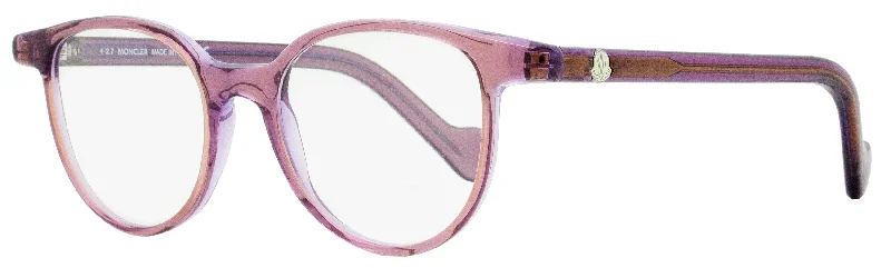 Organic Glasses for Natural Look -Moncler Women's  Eyeglasses ML5032 074 Transparent Pink/Violet 47mm