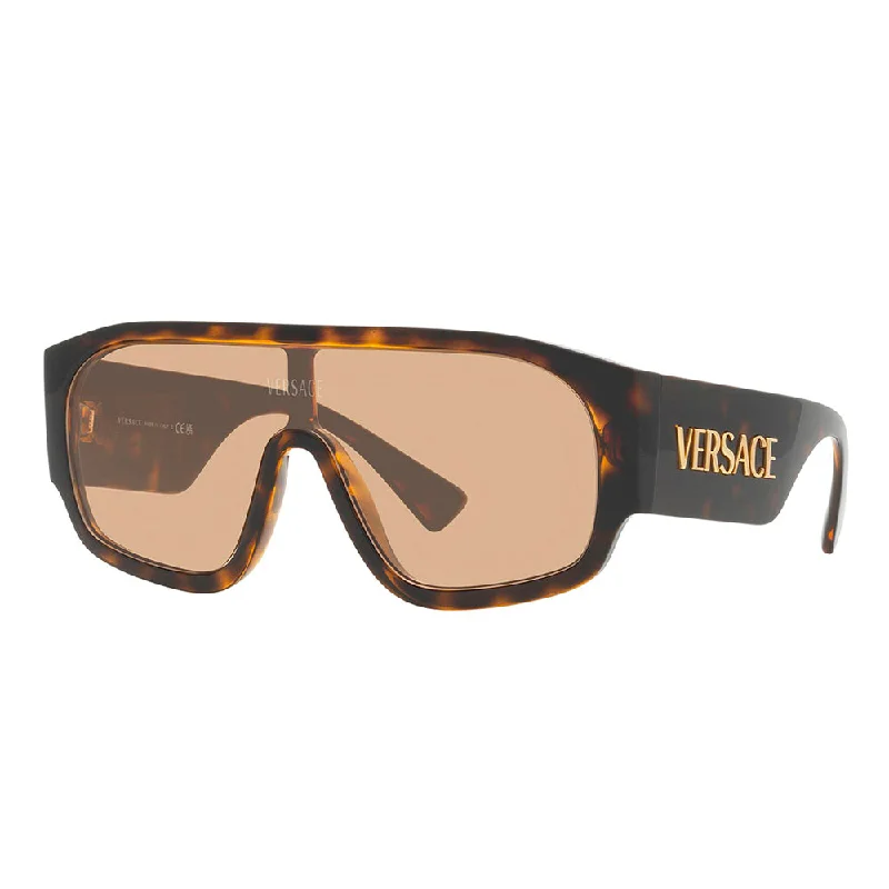 Round Sunglasses for Retro Vibe -Versace  VE 4439 108/73 Womens Shield Sunglasses