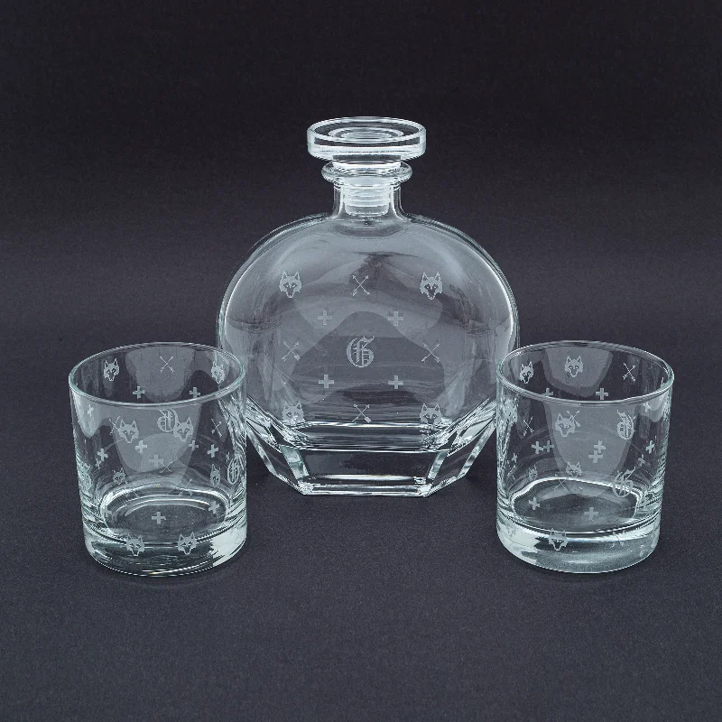 Overlay Glasses for Added Protection -G.O.A.T. On The Rocks Glasses and Decanter Set