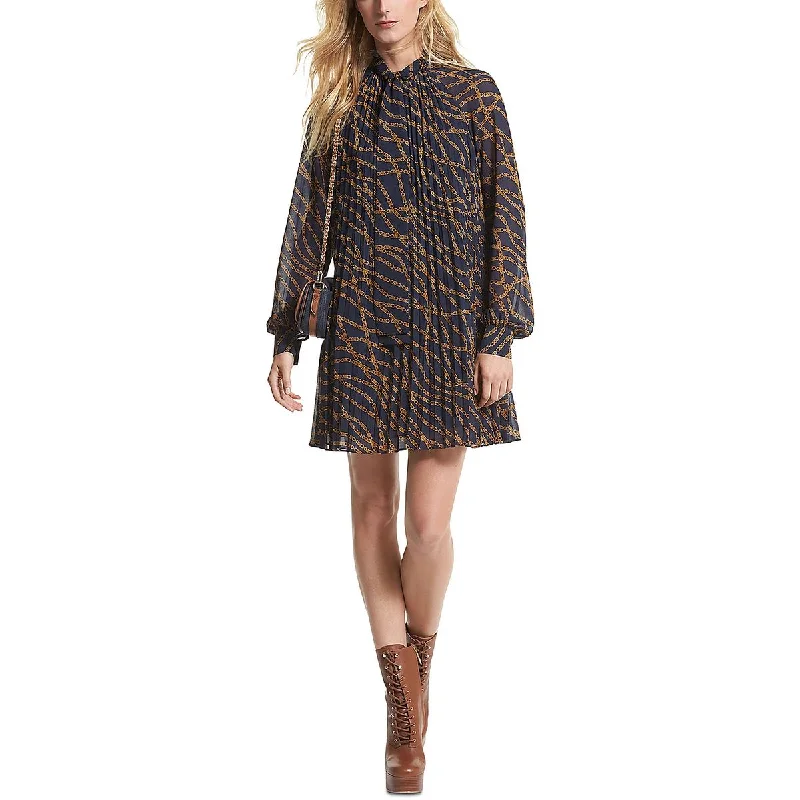 Vintage Dresses for Nostalgia -MICHAEL Michael Kors Womens Printed Mini Mini Dress