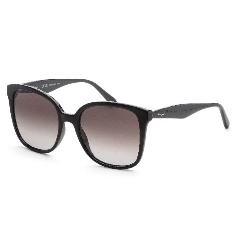 Cycling Sunglasses for Bike Riding -Ferragamo Women's 56mm Black Sunglasses