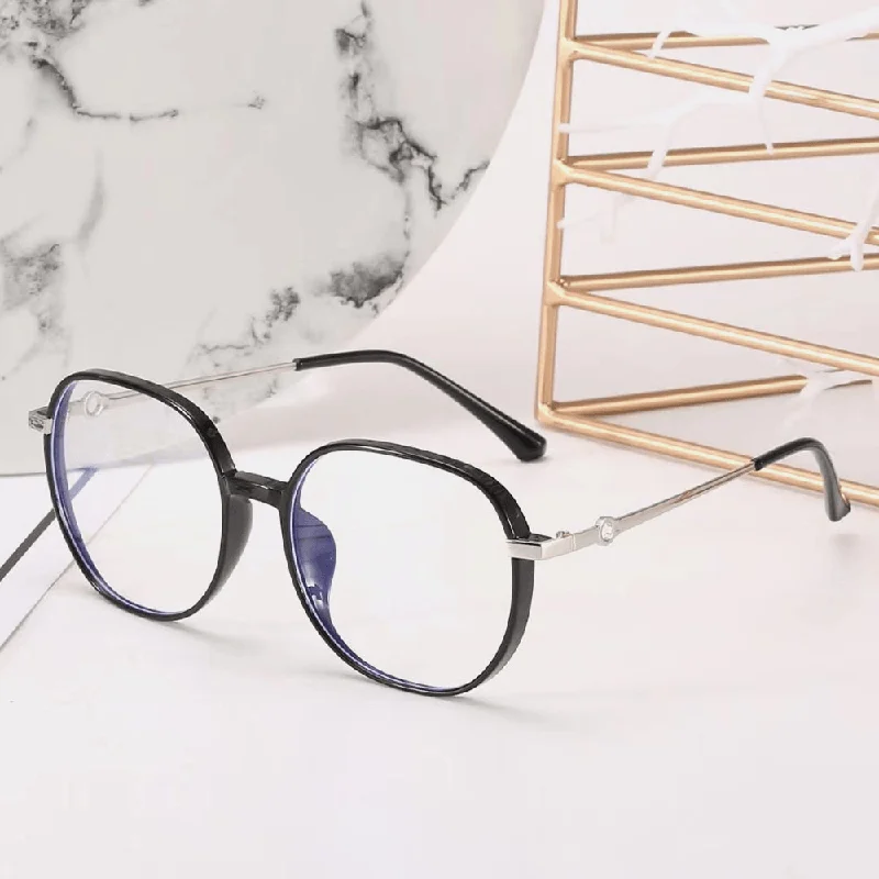 Modern Glasses for Contemporary -Unisex Oval Full Frame Flat-Light Fashion Simple Glasses