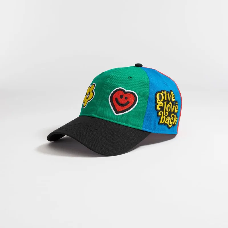 Retro cap with 80s-inspired color blocks -don't worry be happy