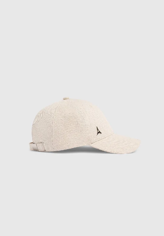 Casual denim cap for laid-back vibes -Speckled Denim Cap - Cream