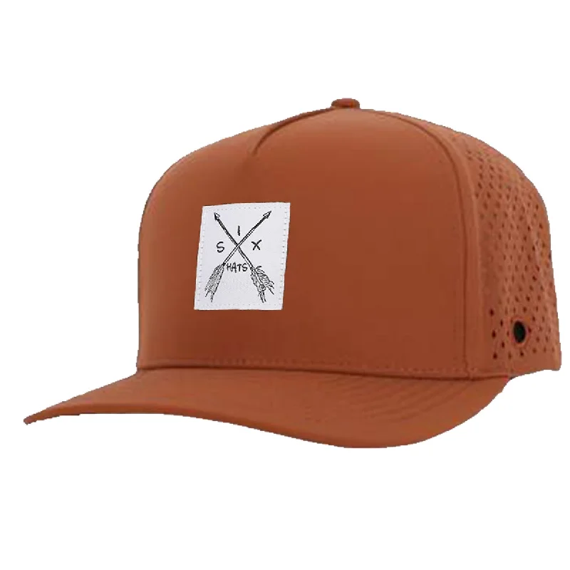 Premium leather cap for upscale casual looks -Burnt Orange Arrow Signature Waterproof Hat