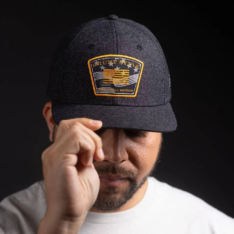 Classic cap with simple logo embroidery -This We'll Defend Hat - Dark Charcoal