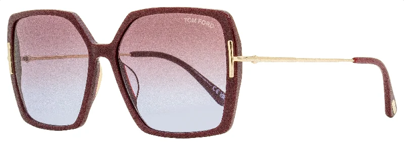 Fashion Glasses for Stylish Appearance -Tom Ford Women's Joanna Butterfly Sunglasses TF1039 69Z Bordeaux/Gold 59mm