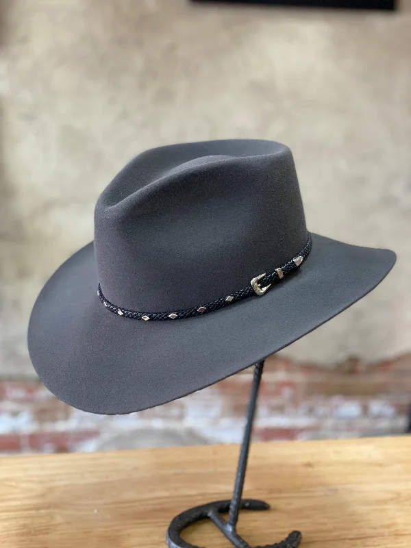 Retro cap with faded wash finish -Stetson Gun Club Diamond Jim 5X Felt Hat