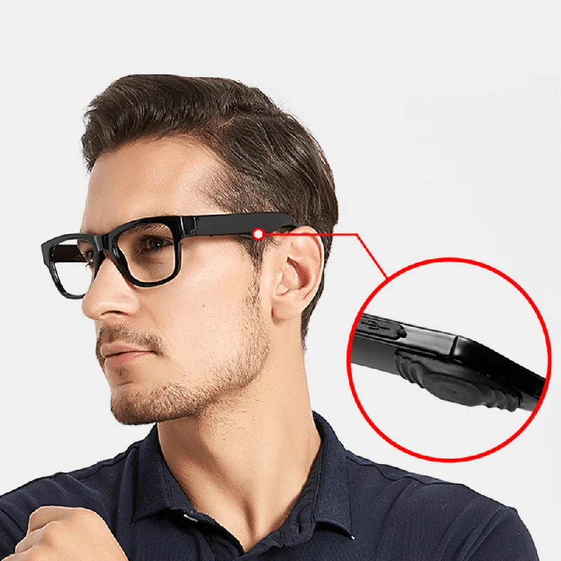 Handmade Glasses for Artisanal -Unisex Bluetooth Headset Anti-Blue Light Intelligence Touch Outdoor Riding Plain Glasses