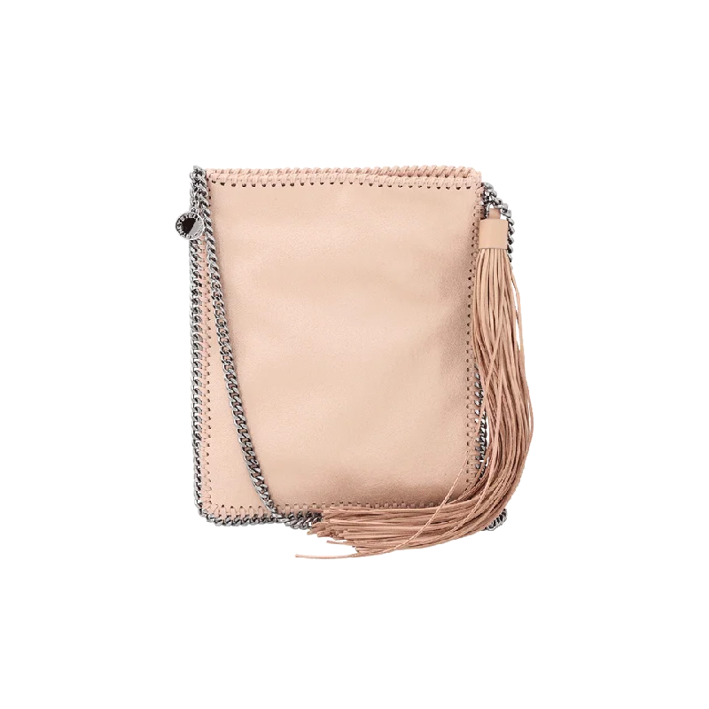 Stylish women's bags with leather material and spacious interior for essentials-Falabella Cross-Body Tassel Bag