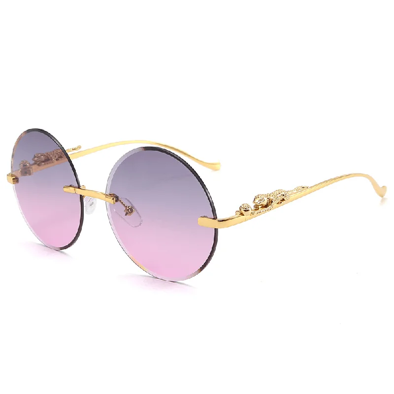 Mirrored Sunglasses for Trendy Look -Strong Fashion Cool New Frame round Face Glasses