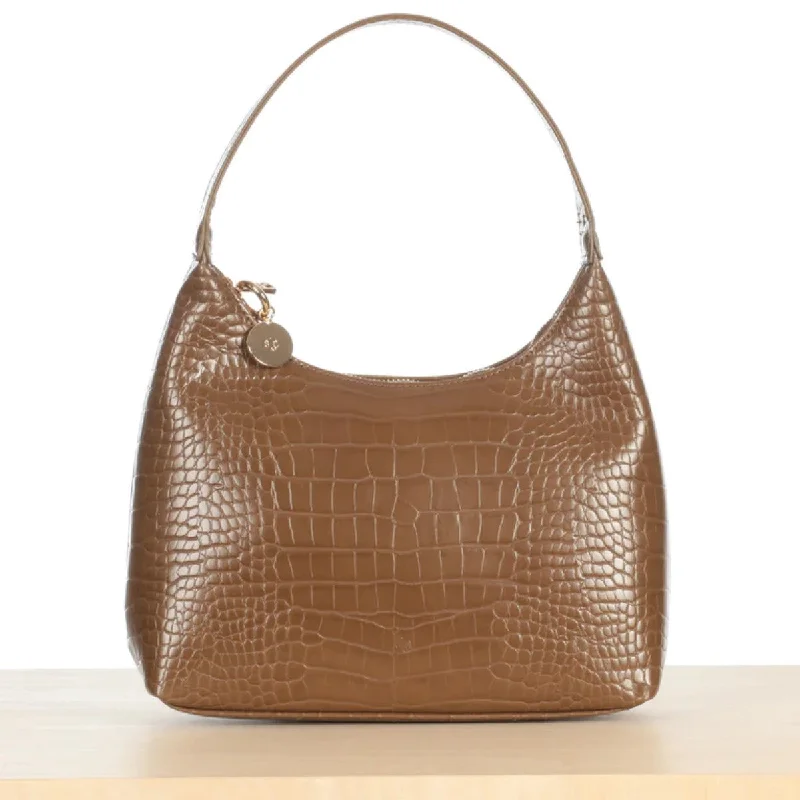 Women's bags with expandable compartments and practical features for daily use-Marlo Bag (Chestnut Croc)