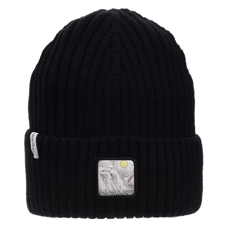 Lightweight cap for easy travel packing -Moomintroll Winter Hat Beanie Adult - Black