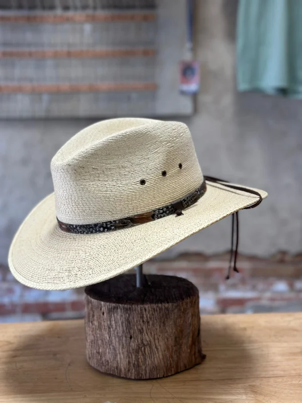 Designer cap for high-end brand appeal -Stetson Cumberland Palm Hat