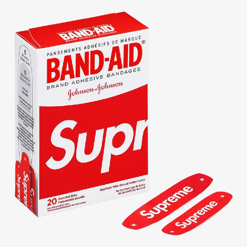 Classic black cap for versatile outfit pairing -Supreme x Johnson & Johnson Band-Aid Red (SS19)