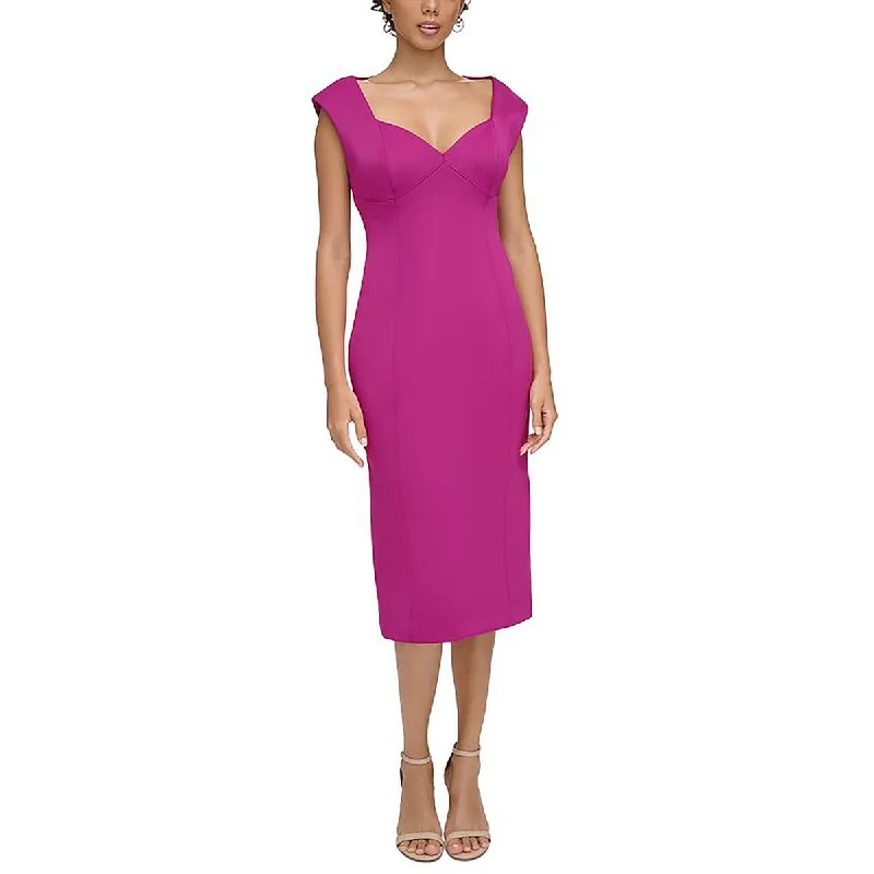 Pencil Dresses for Slimming -Calvin Klein Womens Sleevless Seamed Sheath Dress