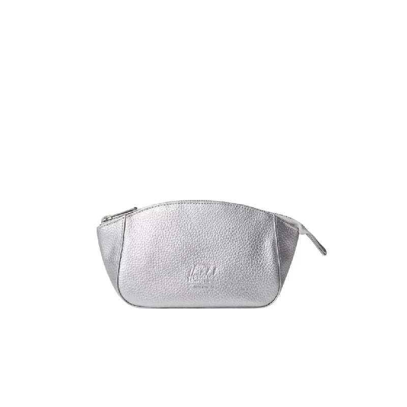 Women's bags with minimalist design and smooth leather finish for subtle elegance-Milan Toiletry Bag | Small (Silver Vegan Leather)