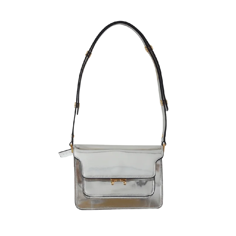 Women's bags with foldable design and lightweight material for easy portability-Mini Metallic Trunk Bag