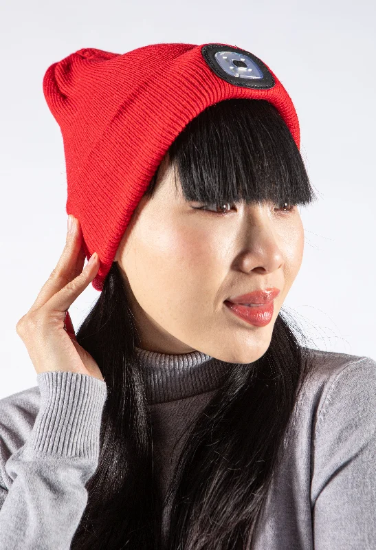 Minimalist cap for sleek simple style -LED Torch Beanie Hat