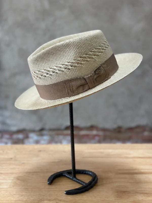 Soft cap for sensitive scalp comfort -Stetson Ron Donegan Panama Straw Hat