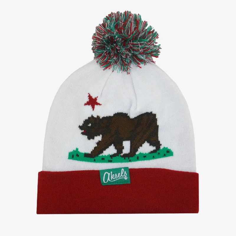 Adjustable strap cap for custom size comfort -California Bear Beanie