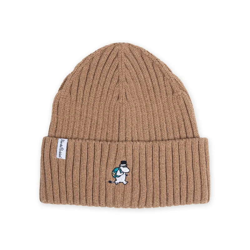 Retro cap with faded wash finish -Moominpappa Winter Hat Beanie Adult - Brown