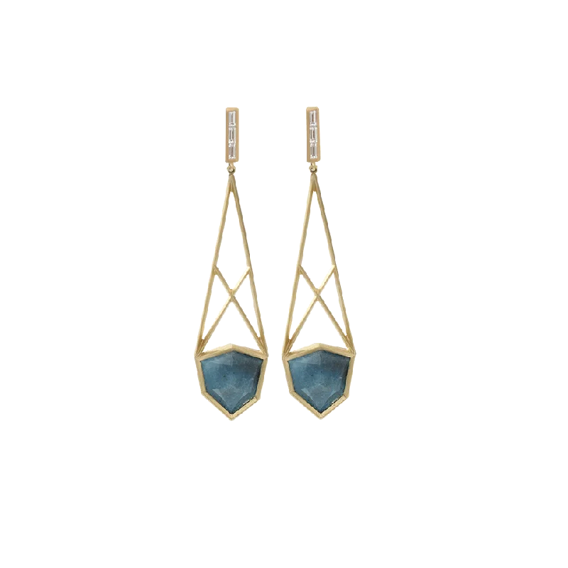 Trendy women's bags with colorful accents and playful details for vibrant fashion-Gilalite Baguette Cage Earrings