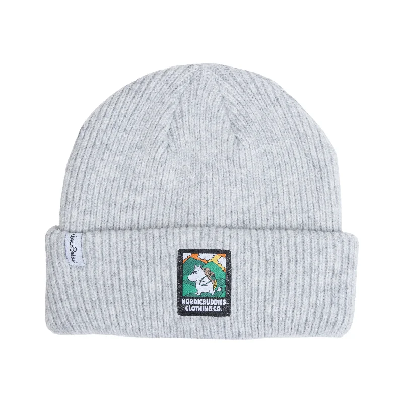 Graphic trucker cap for playful fashion flair -Moomintroll Winter Hat Beanie Adult - Grey